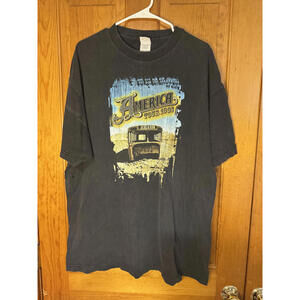 Vintage America Tour 2003 Black Graphic T-Shirt 2XL